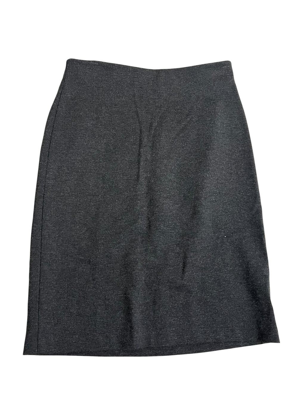Philosophy Republic Clothing Pencil Skirt Womens 4 Gray Knit Exposed Zip Office